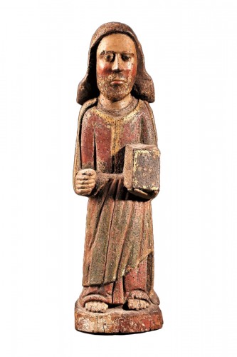 Saint John the Evangelist polychrome wooden sculpture late 13th century